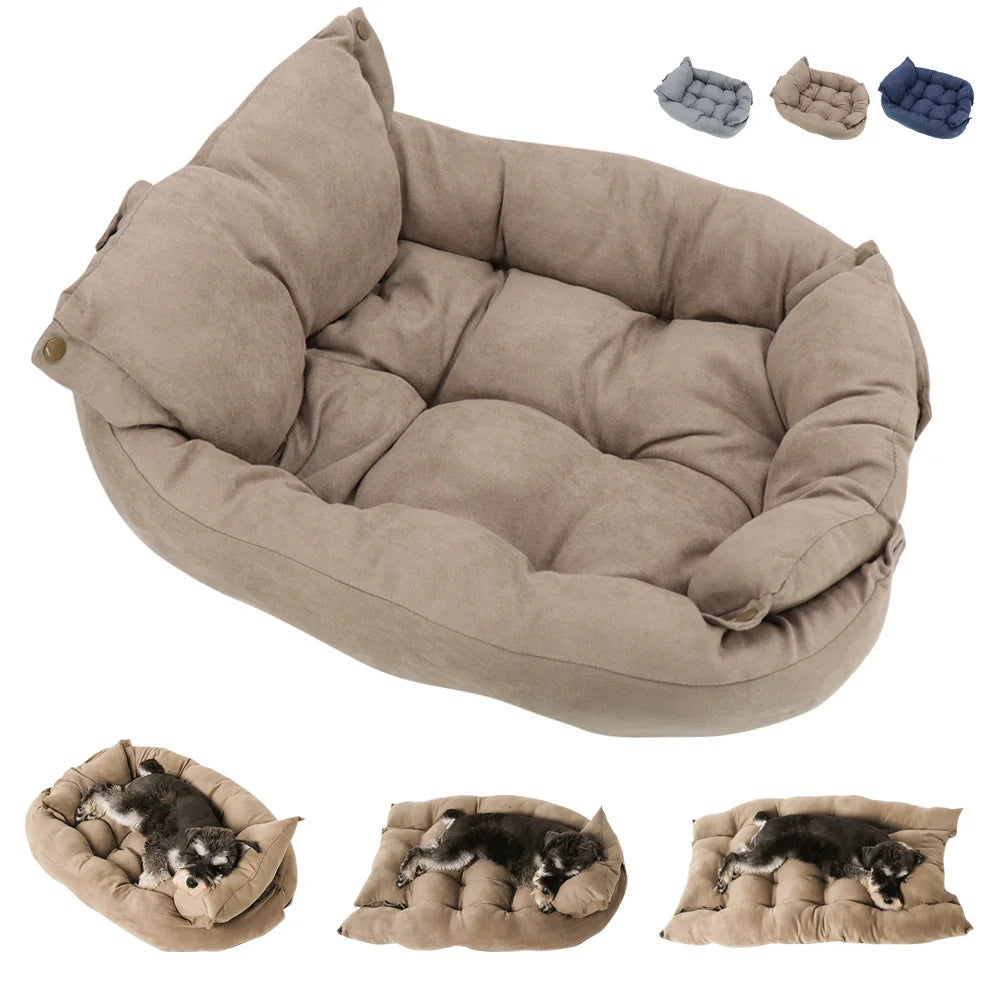Versatile Oxford Dog Bed – 3 in 1 Soft Cushion for Dogs & Cats