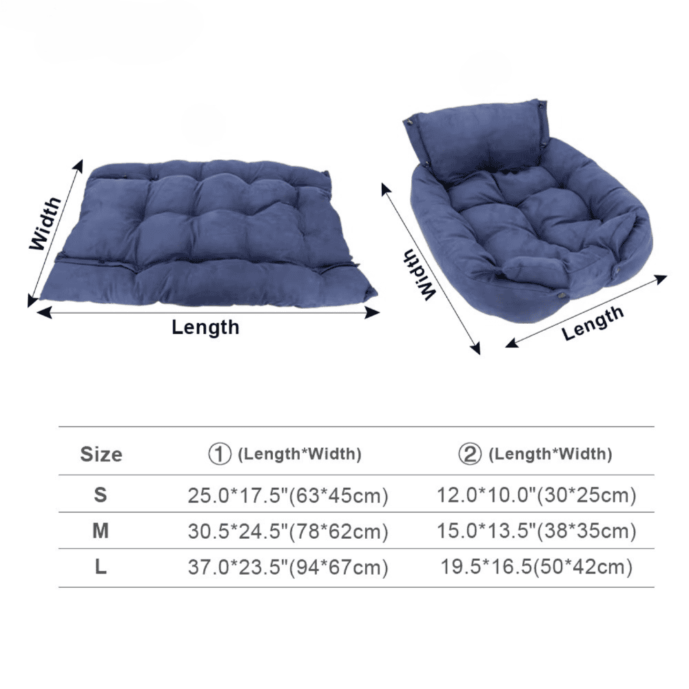 Versatile Oxford Dog Bed – 3 in 1 Soft Cushion for Dogs & Cats