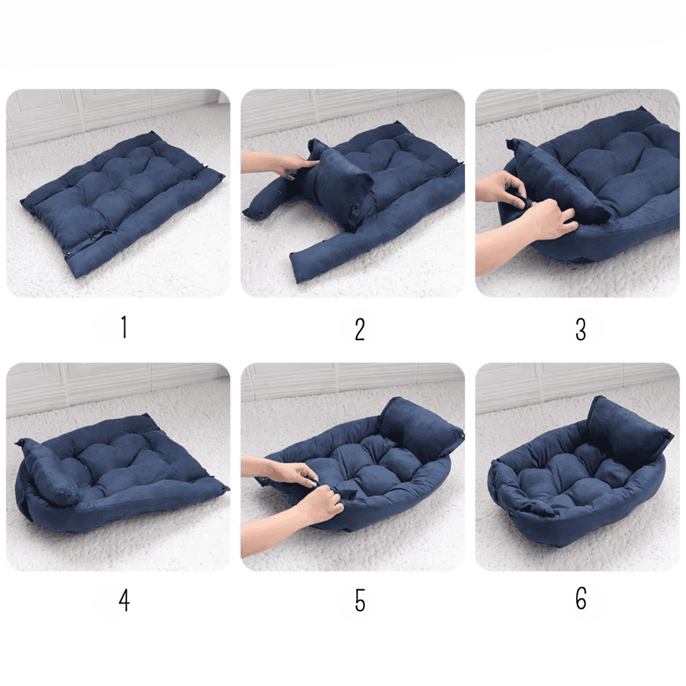 Versatile Oxford Dog Bed – 3 in 1 Soft Cushion for Dogs & Cats