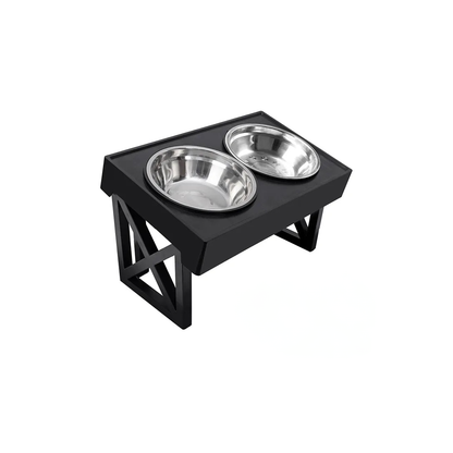 Dog Stainless Stand Double Bowls