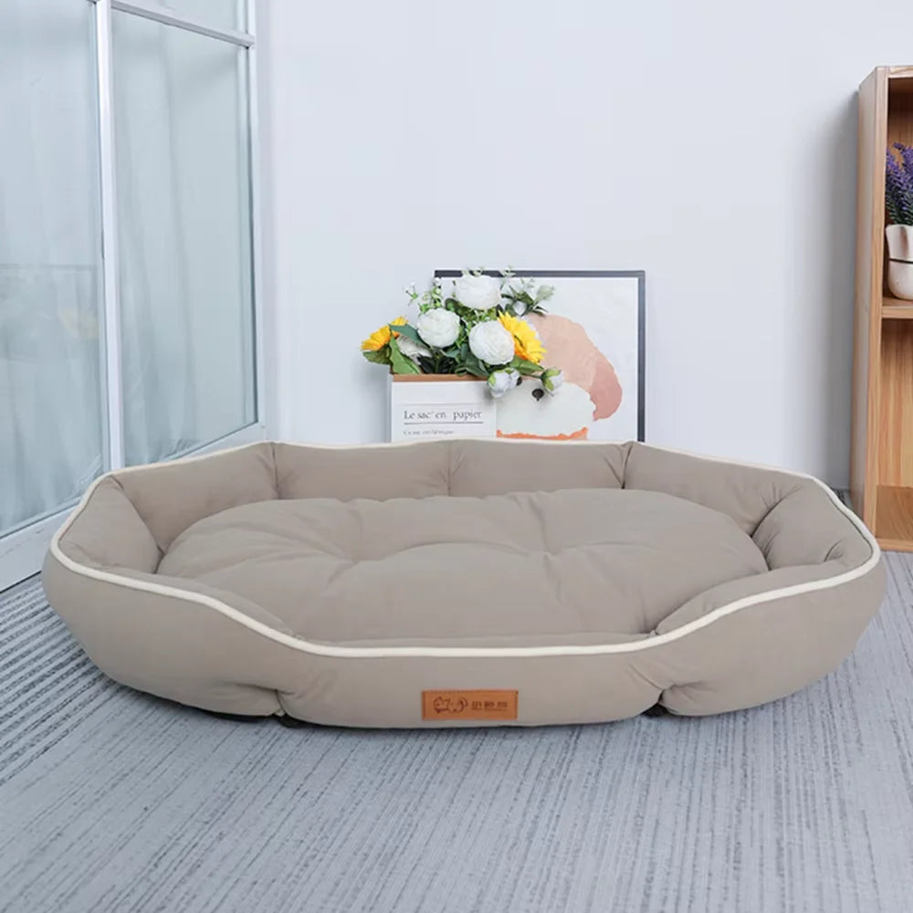 CozySpace Anti-Stress Flanell Dog Bed with Double PP-Cotton Filling / Reinforced Siderest