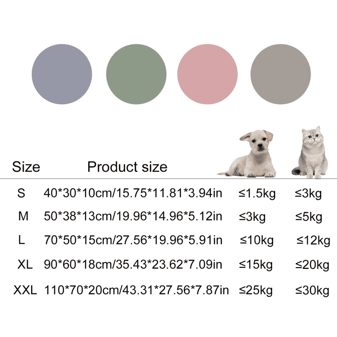 CozySpace Anti-Stress Flanell Dog Bed with Double PP-Cotton Filling / Reinforced Siderest