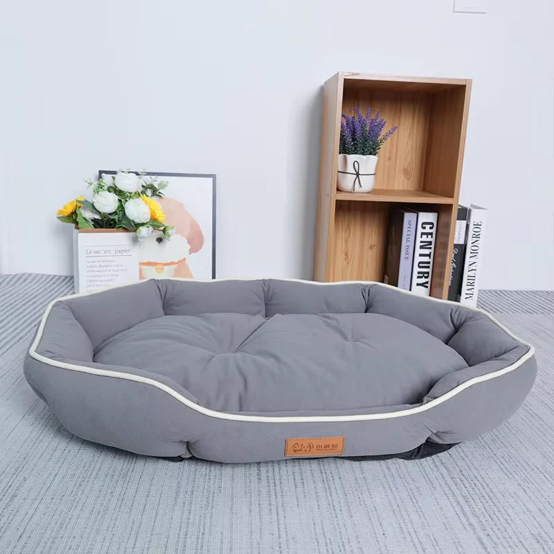 CozySpace Anti-Stress Flanell Dog Bed with Double PP-Cotton Filling / Reinforced Siderest