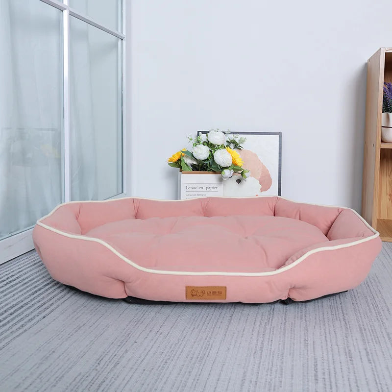 CozySpace Anti-Stress Flanell Dog Bed with Double PP-Cotton Filling / Reinforced Siderest