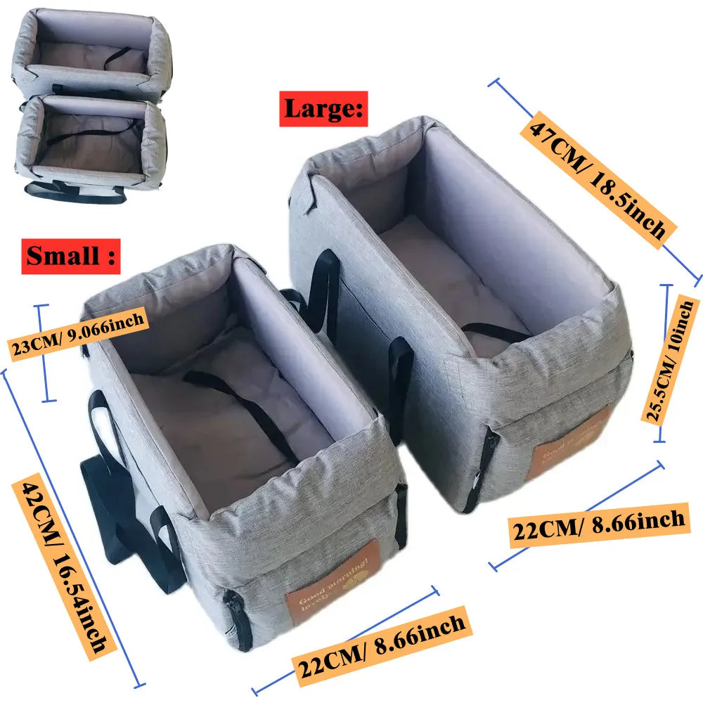 Comfy 2-in-1 Dog & Cat Car Seat and Carrier (S & L Sizes)