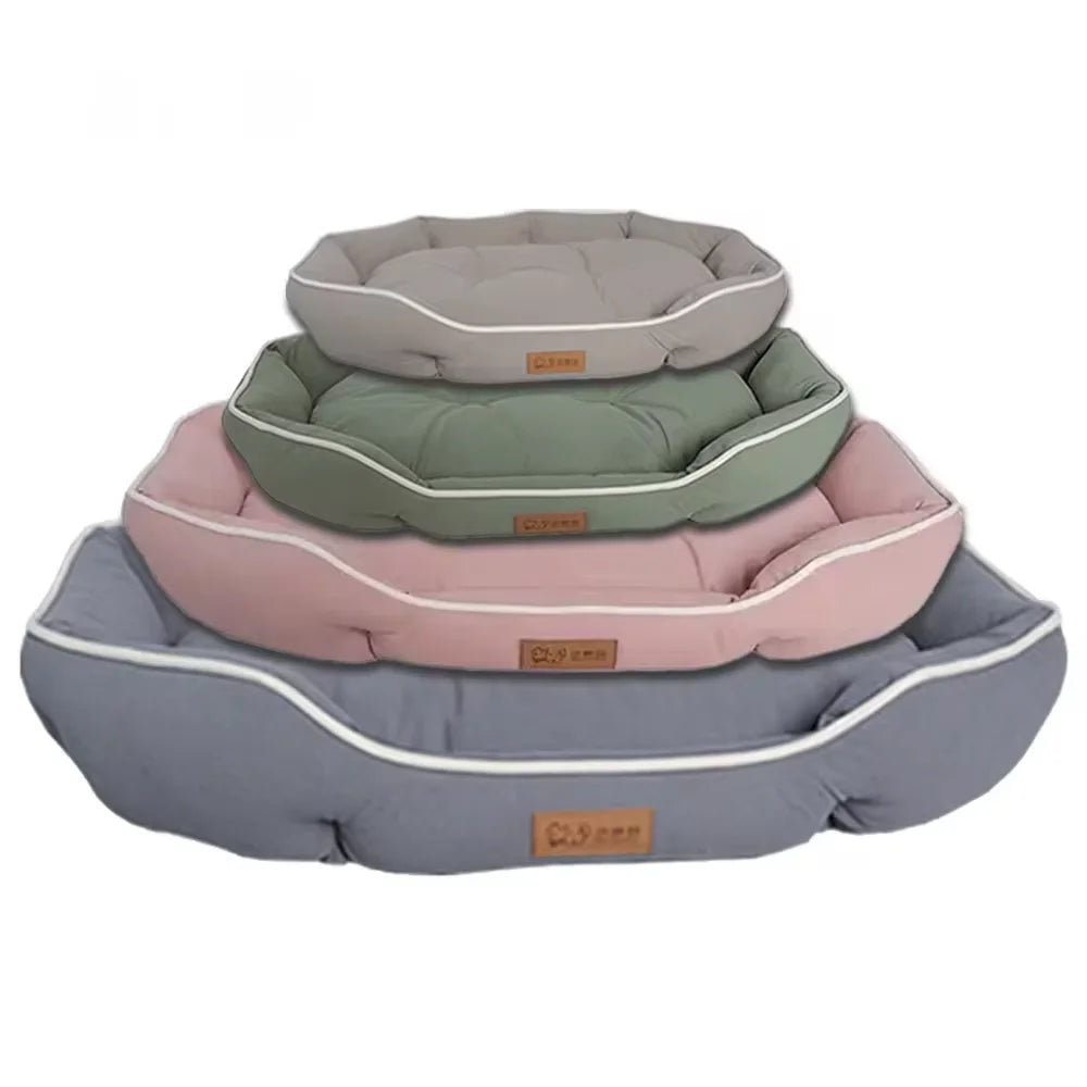 CozySpace Anti-Stress Flanell Dog Bed with Double PP-Cotton Filling / Reinforced Siderest