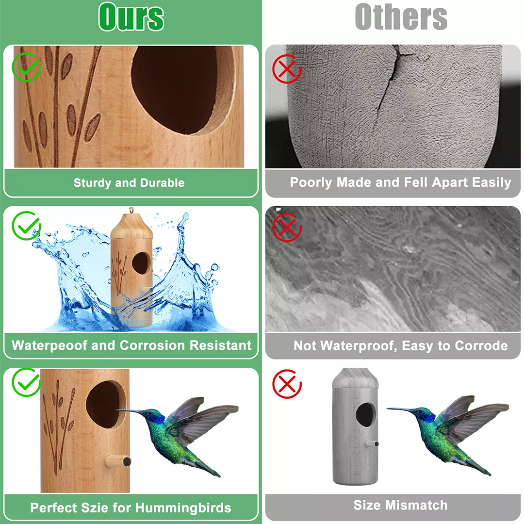 Hand Made Bird House Feeding Station | Blue Bird, Humming Bird, Plain Pirina, Tufted Titmouse