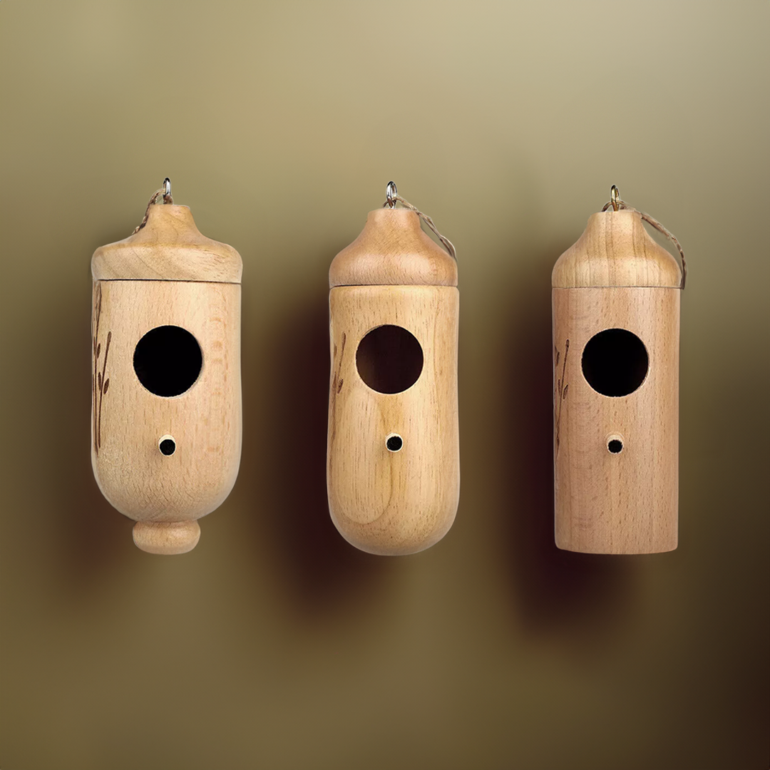 Hand Made Bird House Feeding Station | Blue Bird, Humming Bird, Plain Pirina, Tufted Titmouse