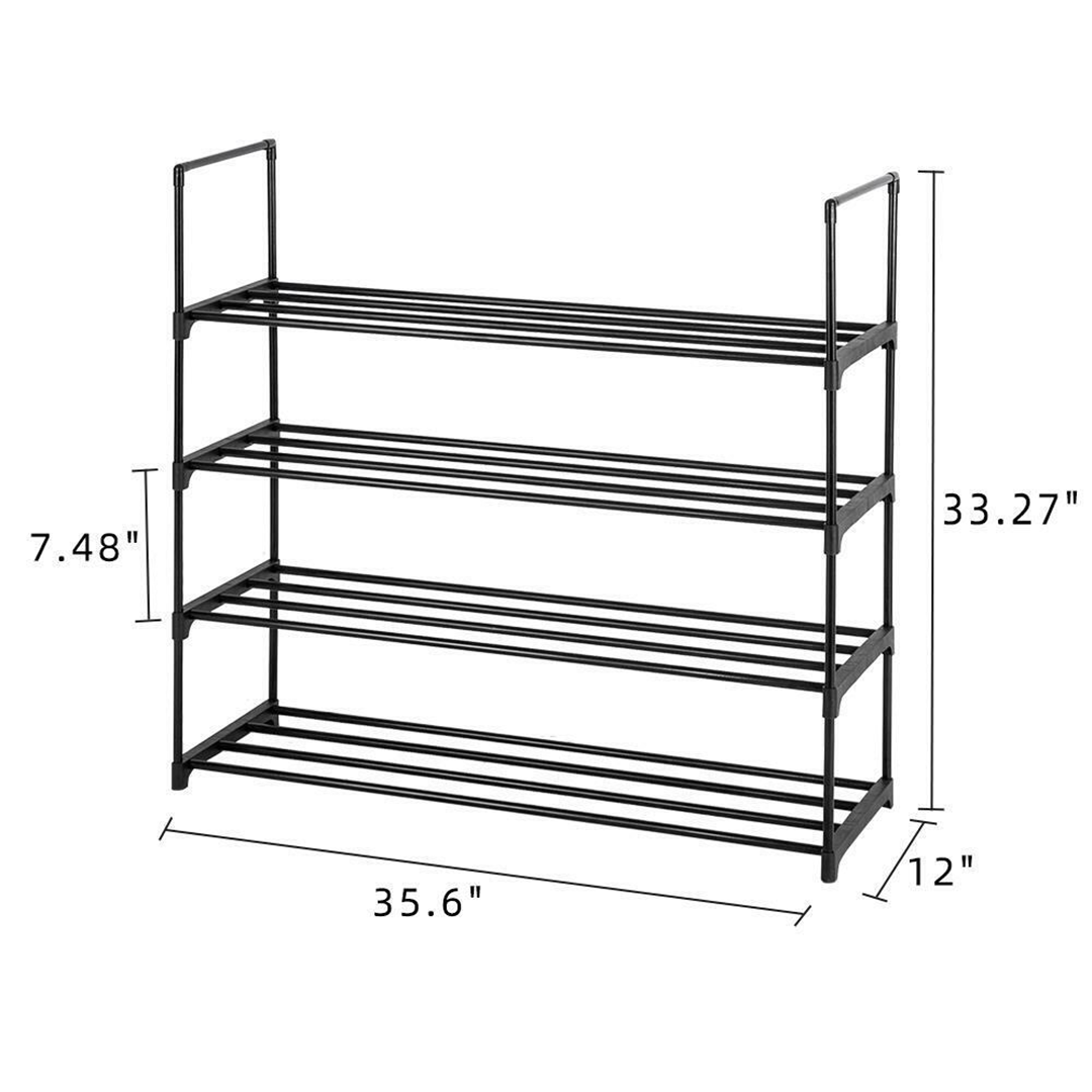 4 Tiers Shoe Rack | Light Weight, 20 Pairs, Iron Tubes