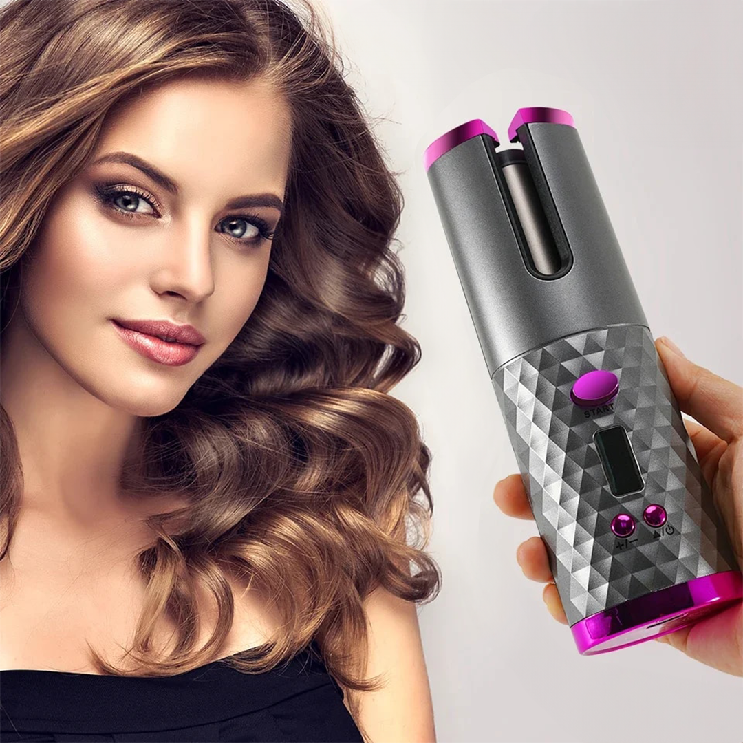 Automatic Intelligent Hair Curler Set | Black / Pink / White, Anti Tangle / Pull Technology, Also for Wet Hair