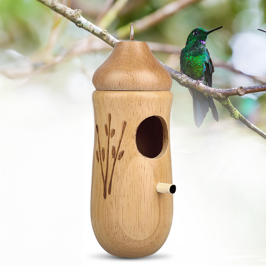 Hand Made Bird House Feeding Station | Blue Bird, Humming Bird, Plain Pirina, Tufted Titmouse