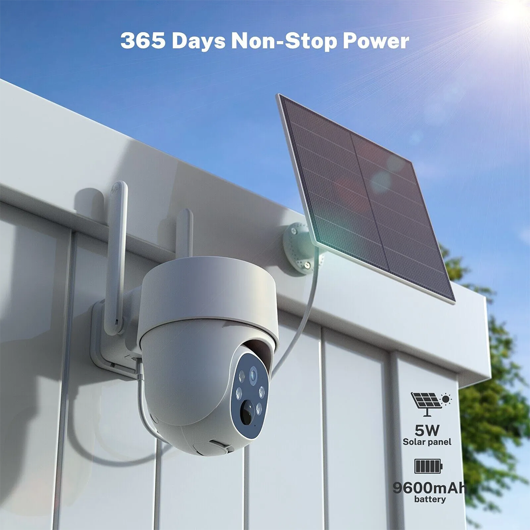 Night Vision Solar / Battery Security Camera | Outdoor 360° 1080p Wireless