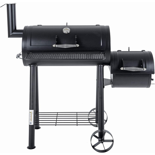 Dual Charcoal Smoker / Grill | temperature protection, 510 sq Inch Cooking Area