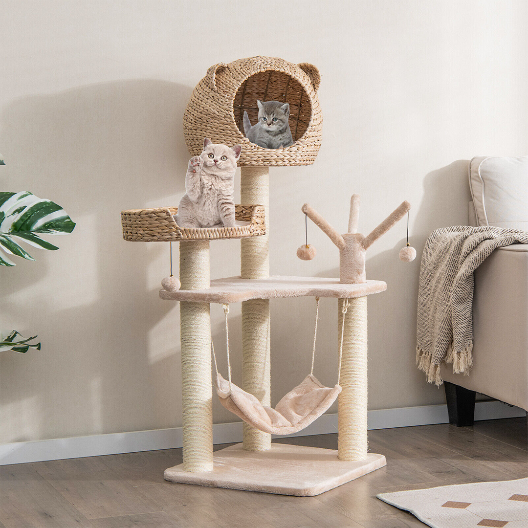 Cute Cat Tree / Cat Activity Center | 5 - Layer, Plush