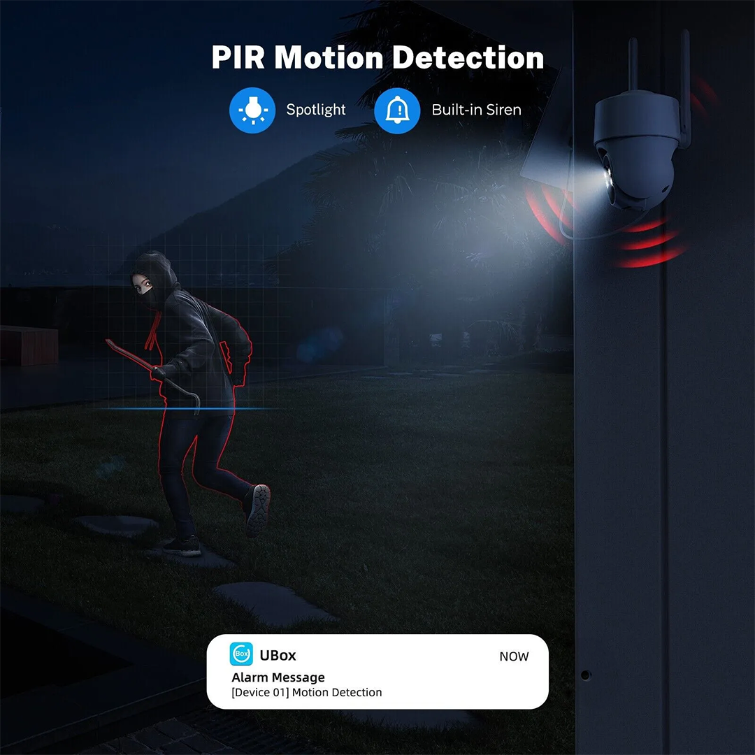Home Security Camera Wireless Outdoor - Wifi Night Vision 360° 4 Mega Pixel
