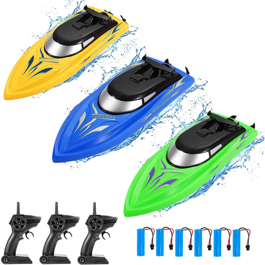 Remote Control Boat 3 Pack Set | 50m Signal, Family & Friends Edition