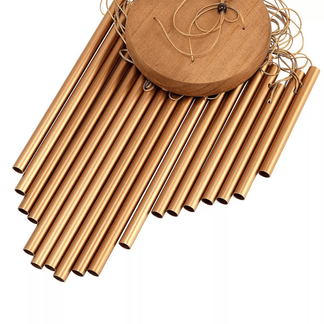 Senbòl Bonè Wind Chimes Metal Tubes 36" | Calming Tunes Color Gold