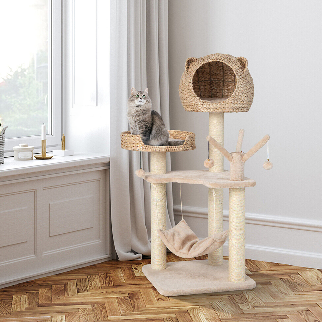 Cute Cat Tree / Cat Activity Center | 5 - Layer, Plush