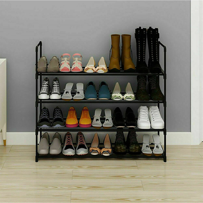 4 Tiers Shoe Rack | Light Weight, 20 Pairs, Iron Tubes