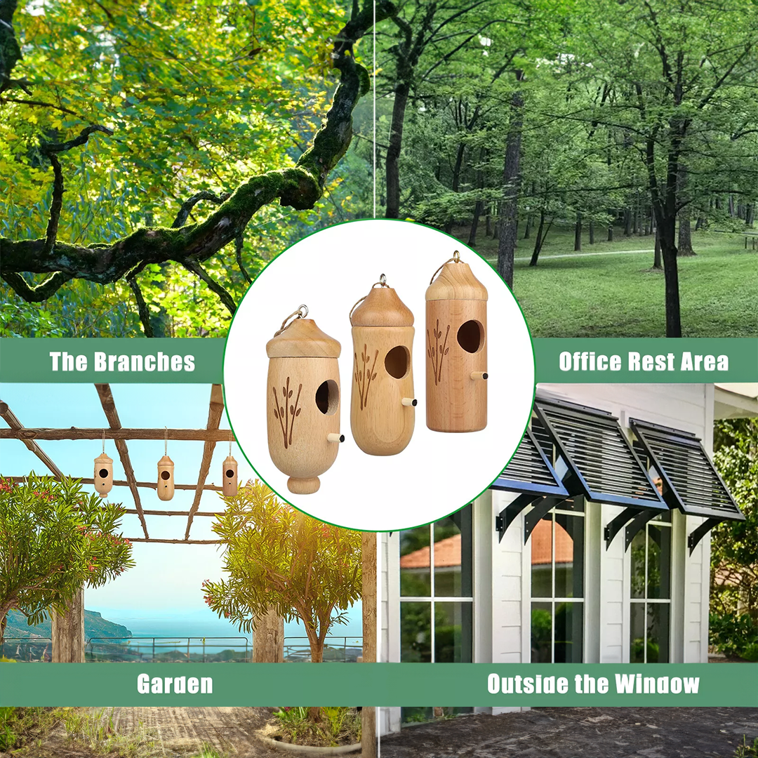Hand Made Bird House Feeding Station | Blue Bird, Humming Bird, Plain Pirina, Tufted Titmouse