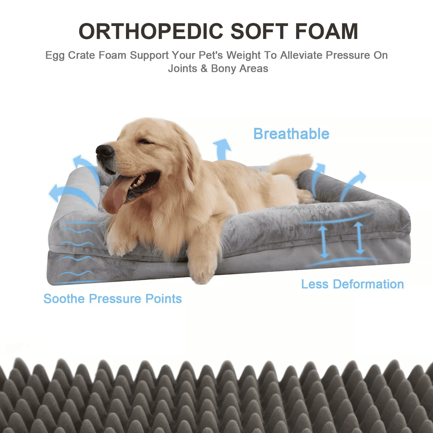 Premium Orthopedic Nesting Dog Bed with Removable Cover (S-XXL)
