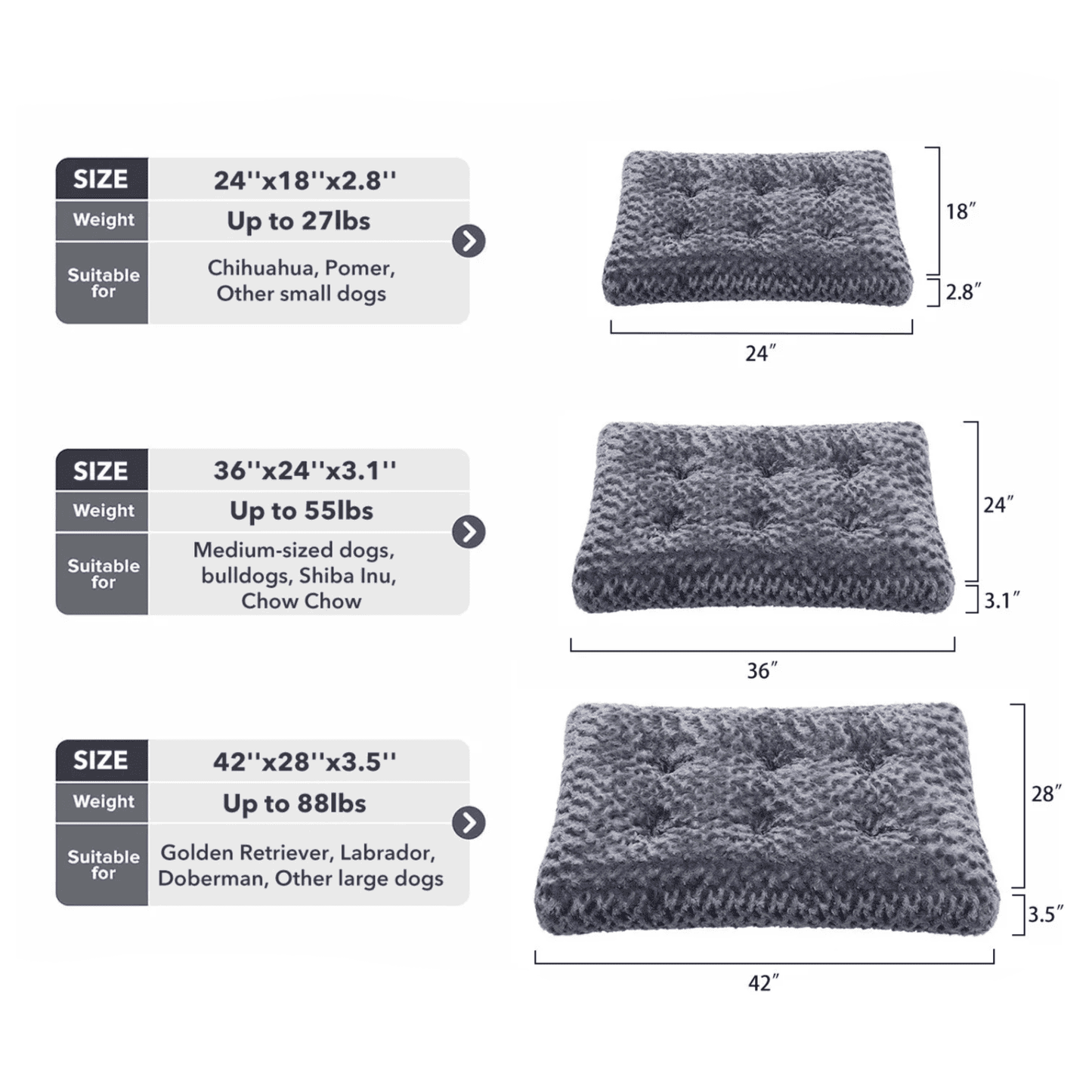 Rose Velvet Plush Dog Mattress / Cat Mattress