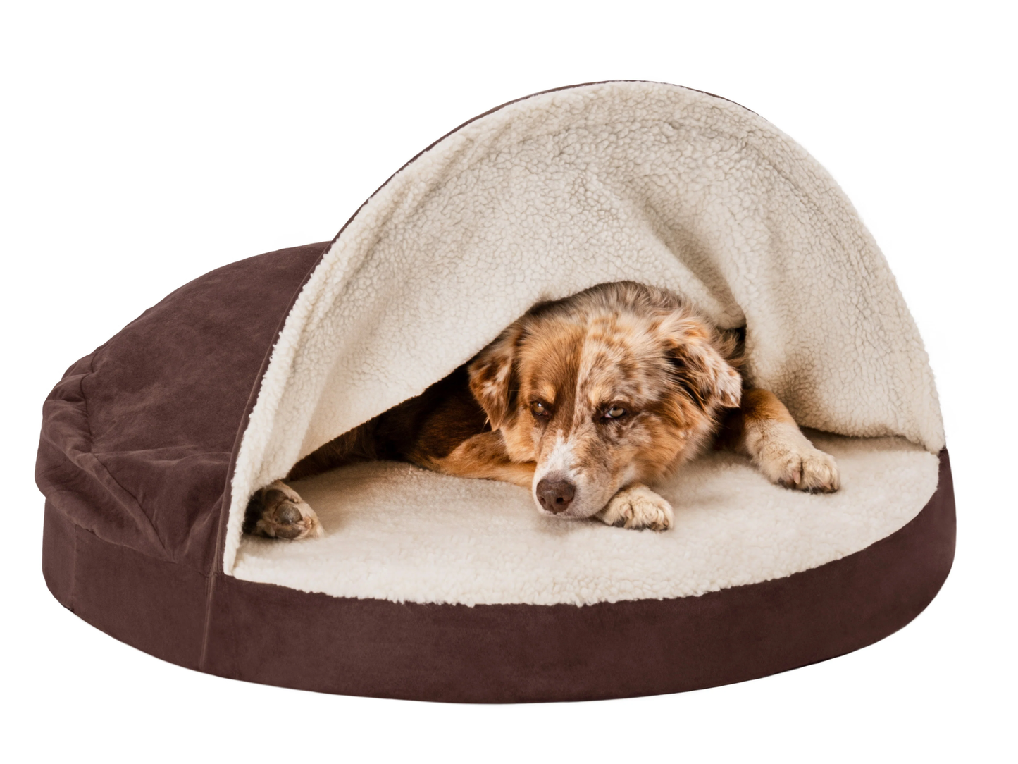 Canopy Dog Bed / Cat Bed | Faux Sheepskin, S / M / L, Different Mattresses, 5 Colors