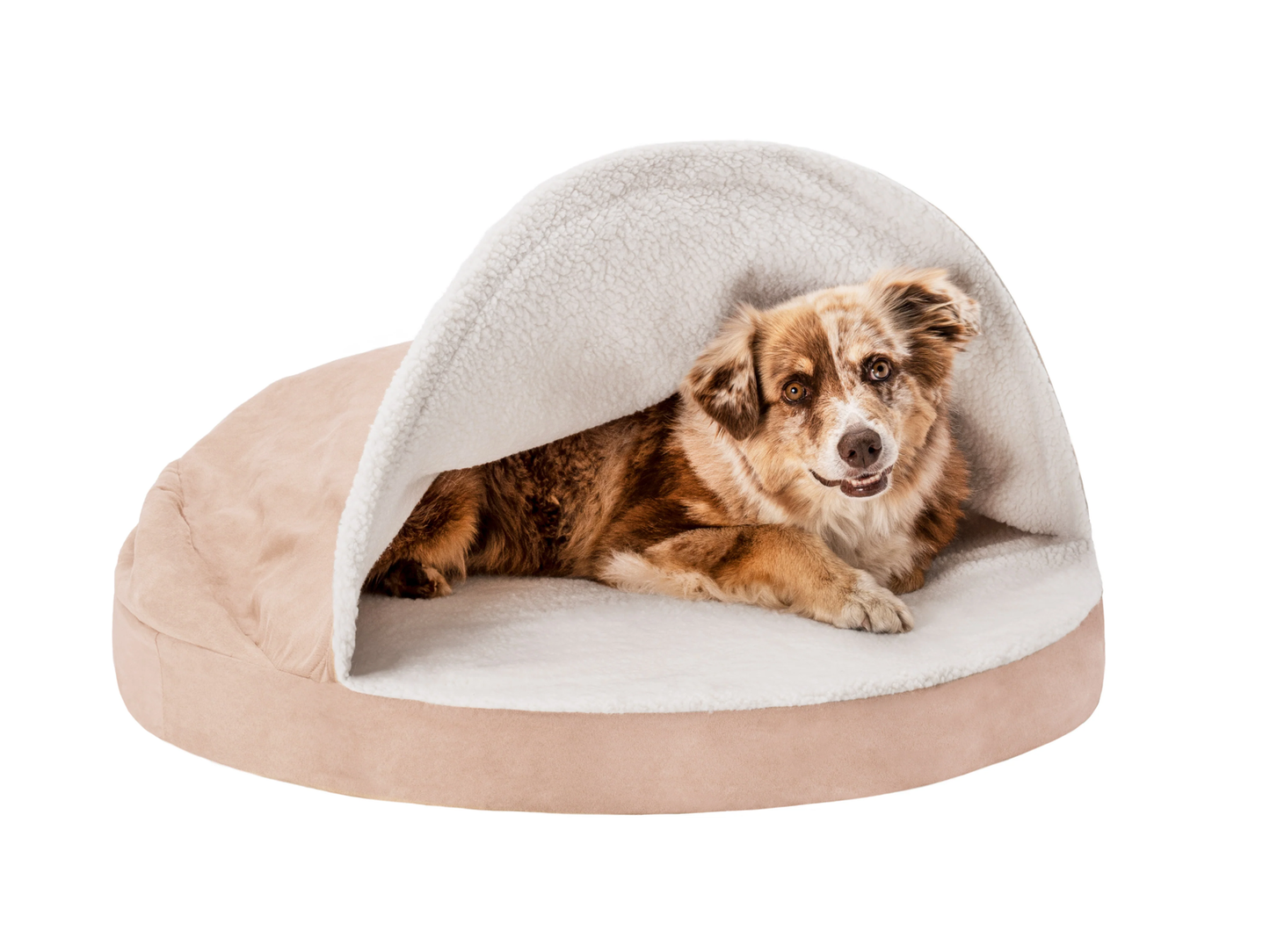 Canopy Dog Bed / Cat Bed | Faux Sheepskin, S / M / L, Different Mattresses, 5 Colors