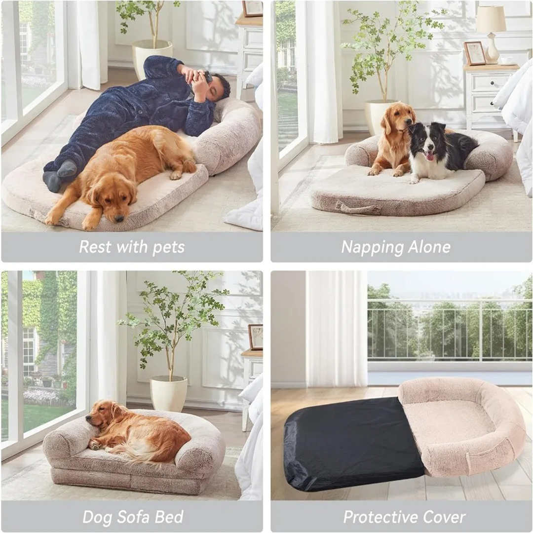 Half Human Dog Bed | 71" x 45" x 10"