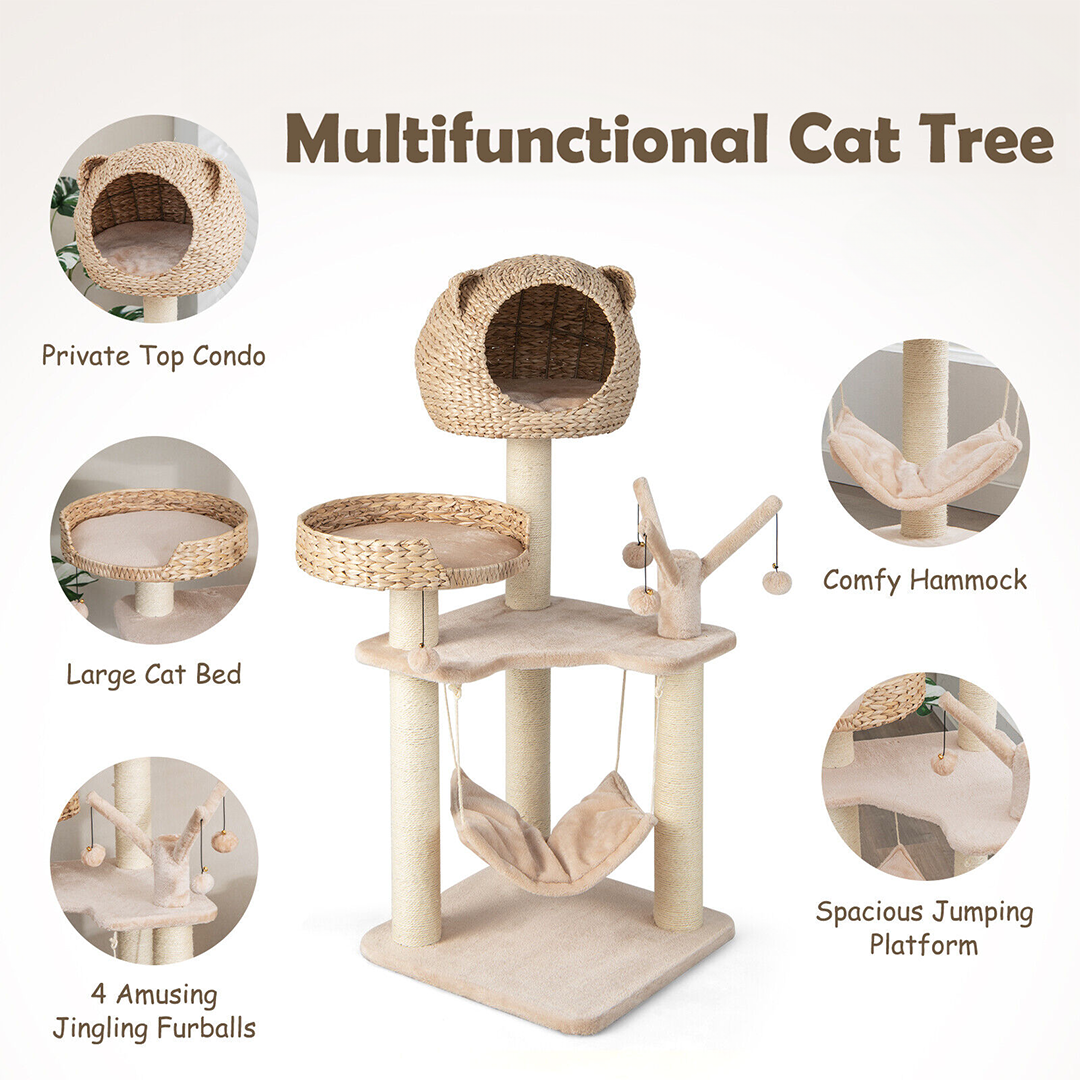 Cute Cat Tree / Cat Activity Center | 5 - Layer, Plush